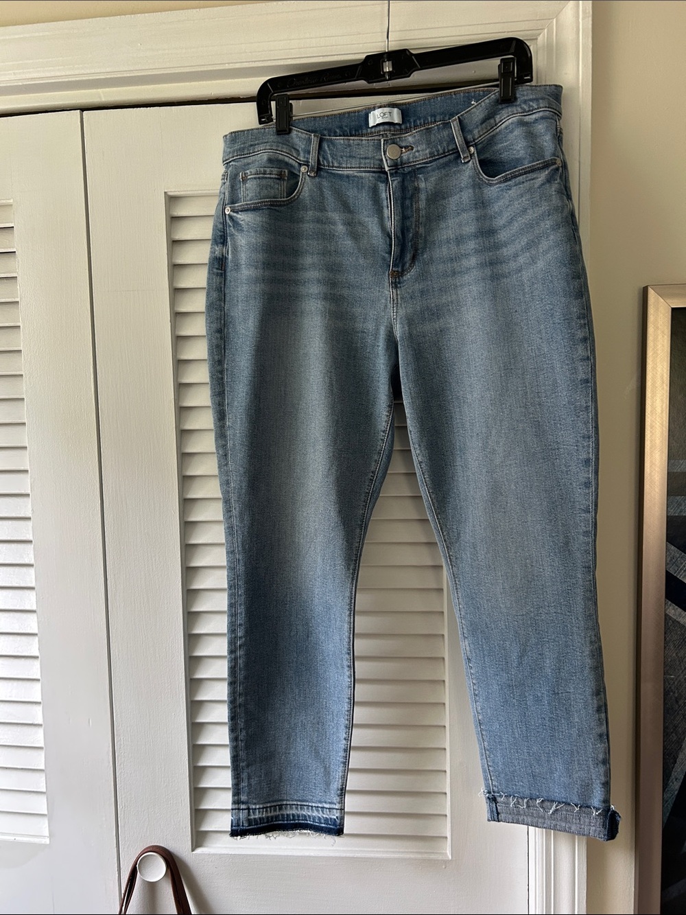 LOFT Light Blue Cropped Ankle Jeans